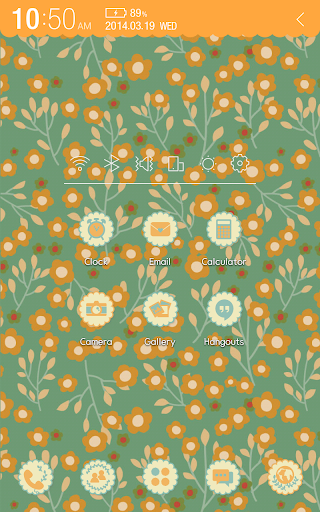 Orenge chamomile Atom theme