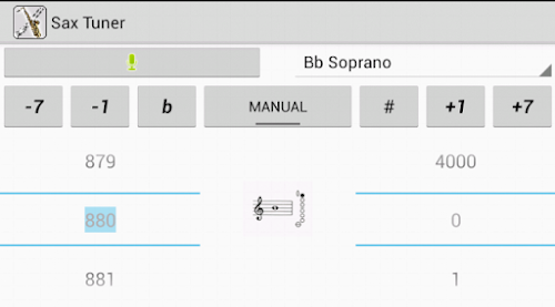 Android application Sax Tuner Pro screenshort