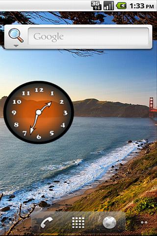 Analog Clock Orange