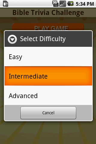 Bible Trivia Challenge Screen 3