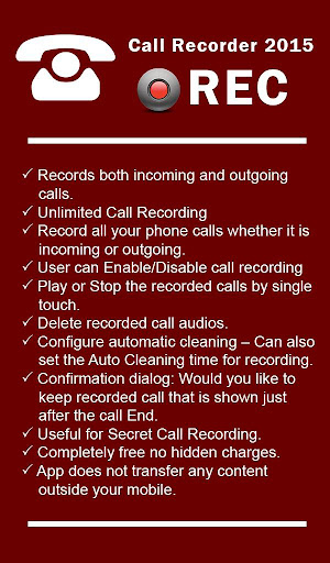 Call Recorder Optimize to SONY
