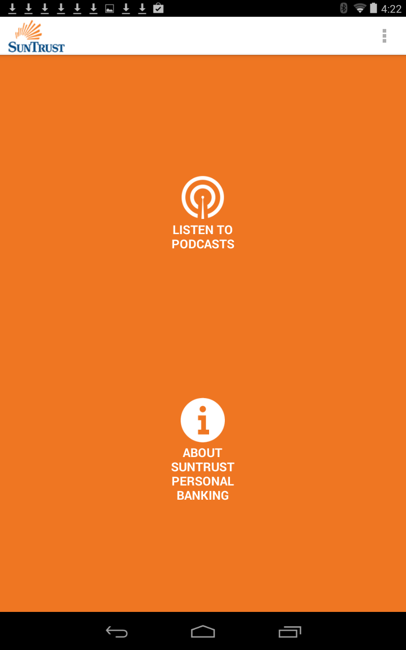Personal Banking Podcasts Screen 1