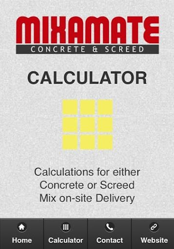 Concrete Calculator Mixamate