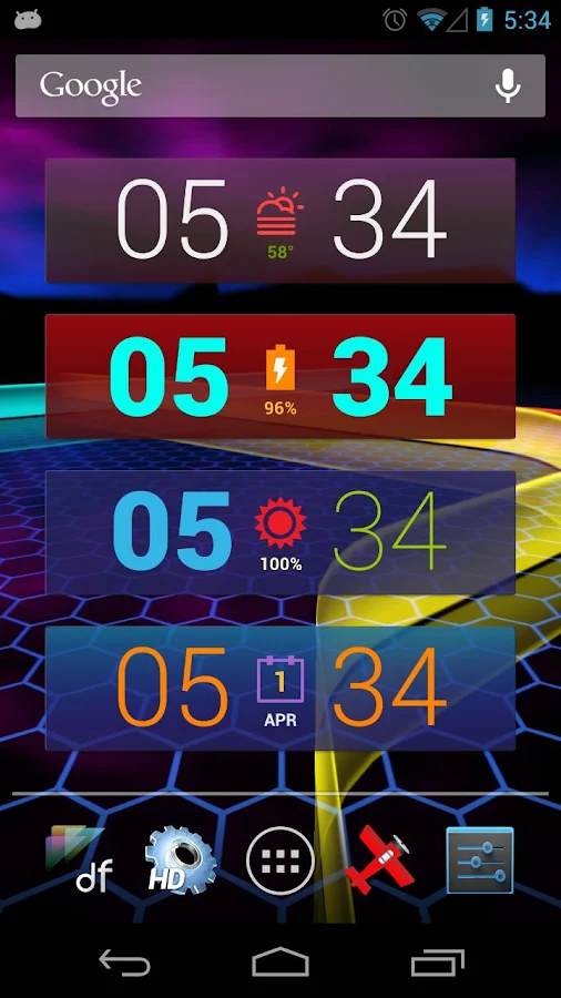 Colourform (HD Widgets Theme) - screenshot