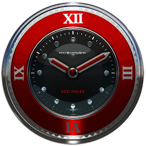 red snake clock widget