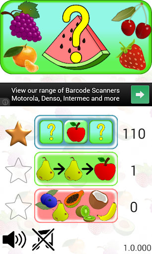 Fruit Memory and Matching Game