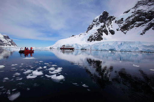 Discover the awe-inspiring landscape of Petermann Island during your voyage to Antarctica aboard Hurtigruten's flagship the ms Fram.