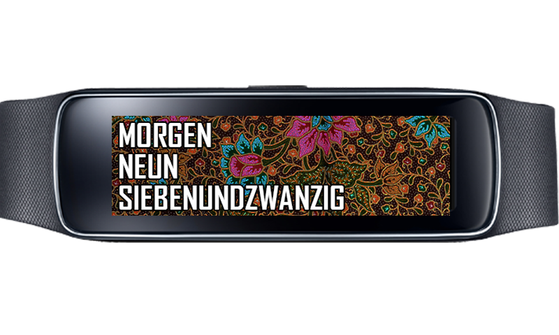 Gearfit TextClock Deutsch Screen 2