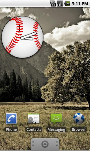 Baseball Analog Clock Widget