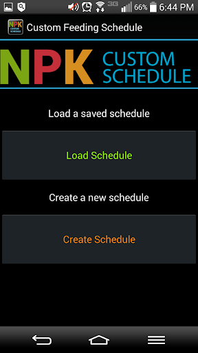 Hydroponic Custom Schedule