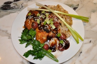 Peking Style Chicken with Pan Roasted Grape Hoisin