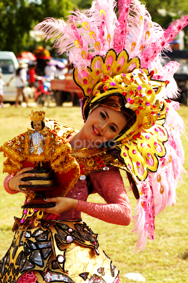 Sinulog Festival Contingent by Nelon M. - People Portraits of Women