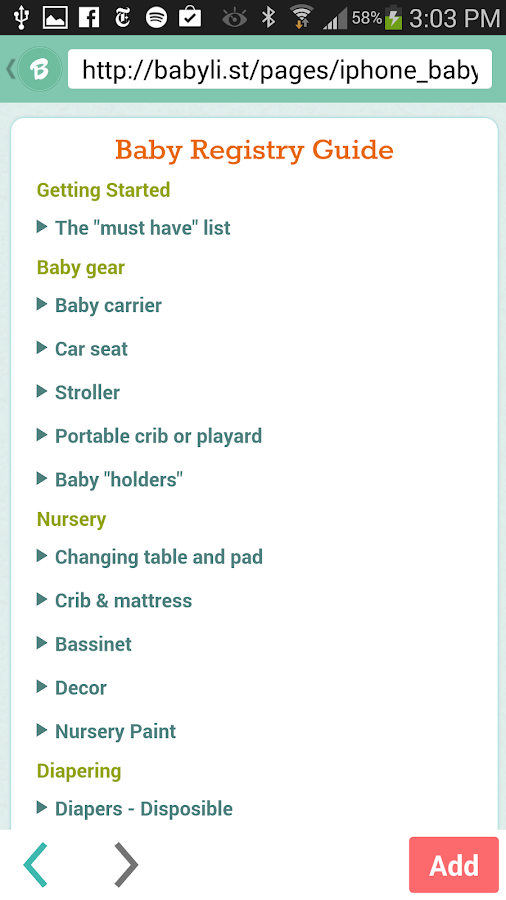BabyList Baby Registry - Android Apps on Google Play