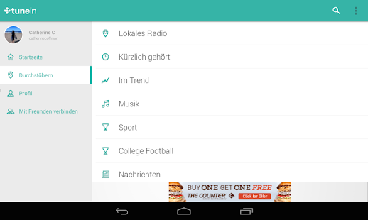 TuneIn Radio Screenshot