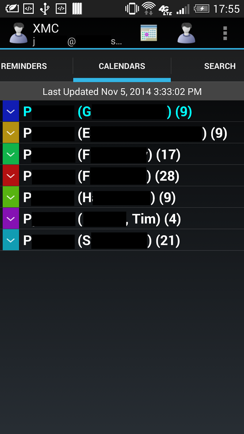 eXchange My Contacts Screen 1
