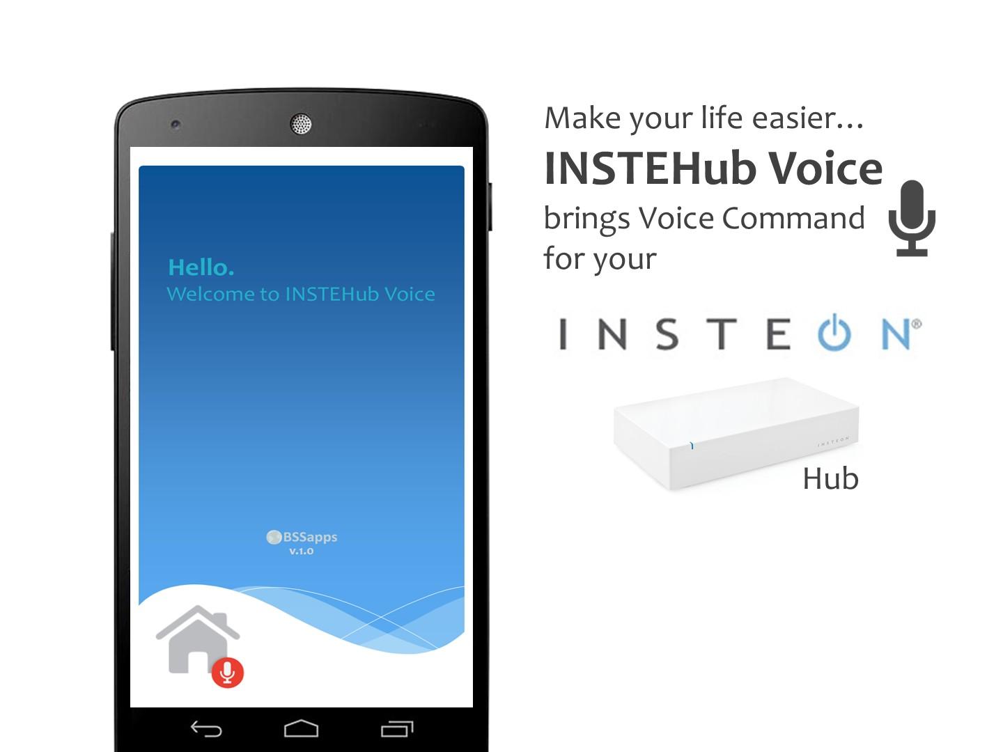 Android application INSTEHub VOICE for INSTEON HUB screenshort