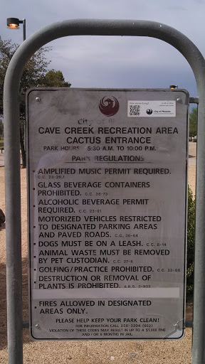 PhxAZ: Cave Creek Rec Area Cactus Entry 