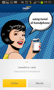 Android application mandiri e-cash screenshot