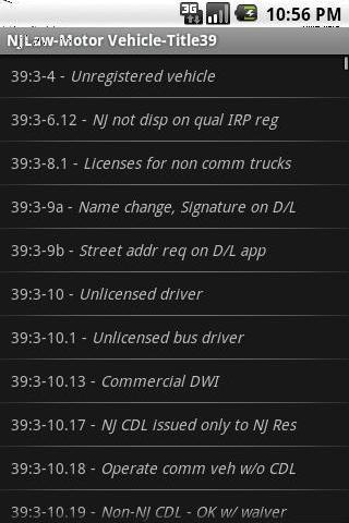 Android application NJLaw Criminal Law - Title 2C screenshort