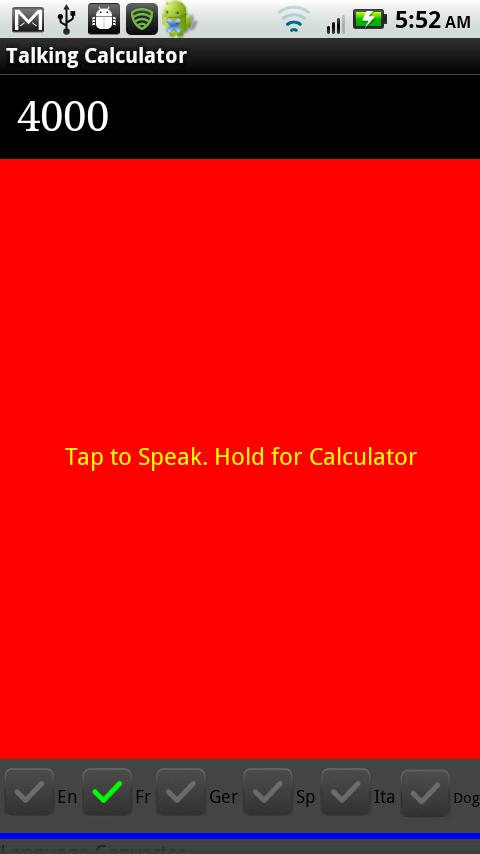 Voice Controlled Calculator Screen 2