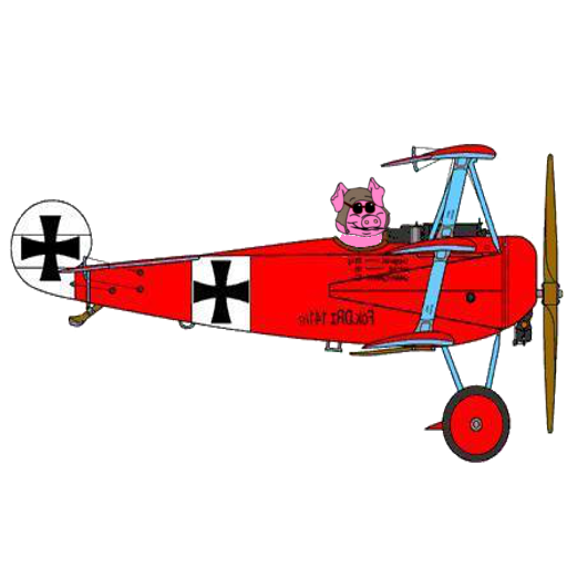 Pink Baron, Pig fly Fokker LOGO-APP點子