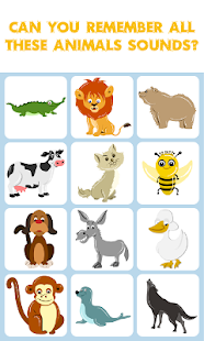 Animal&their sound:Memory game Screenshots 1