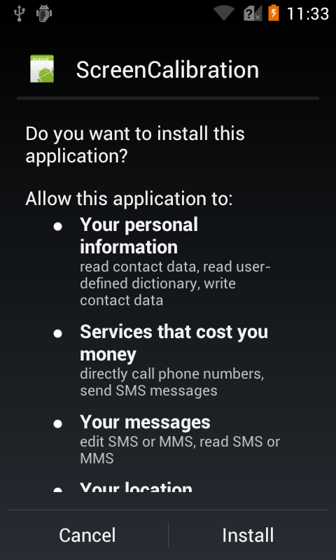Screen Calibration in HTC One