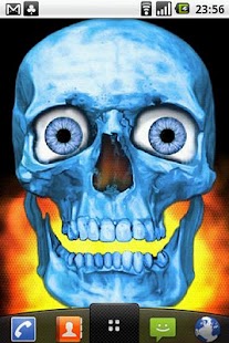 Terrific skull flames eyes LWP