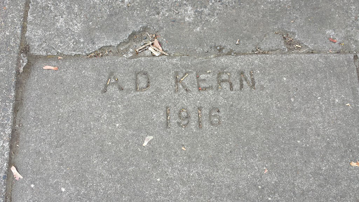 A D Kern 1916 Historic Concrete Marker