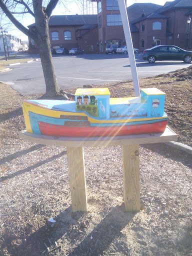 Downtown Milford Boat Sculpture River Boats