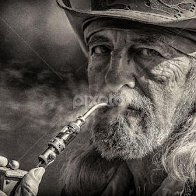 Smoke by Ken Bruce - Black & White Portraits & People