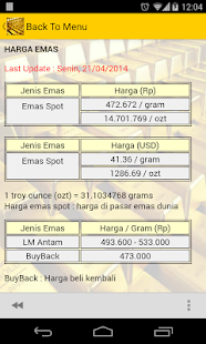 Info Harga Emas Screenshots 2