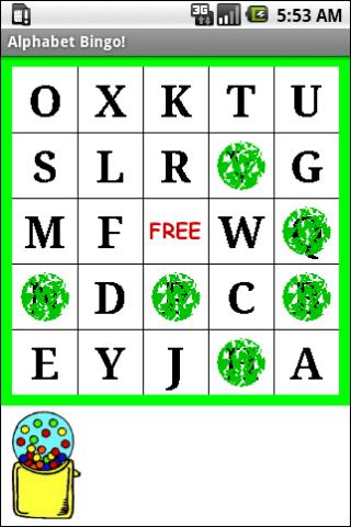Alphabet Bingo Screen 2