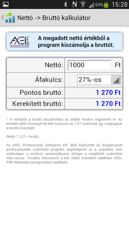 Bruttó nettó ár kalkulátor 2019