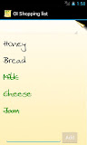 OI Shopping list
