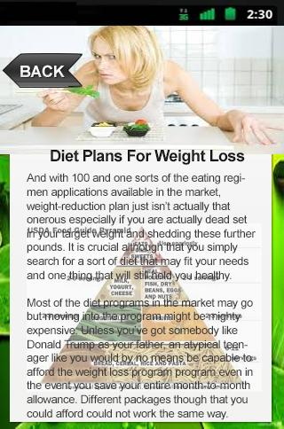 Diet Plans For Weight Loss