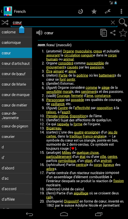 Dictionnaire français Applications Android sur Google Play