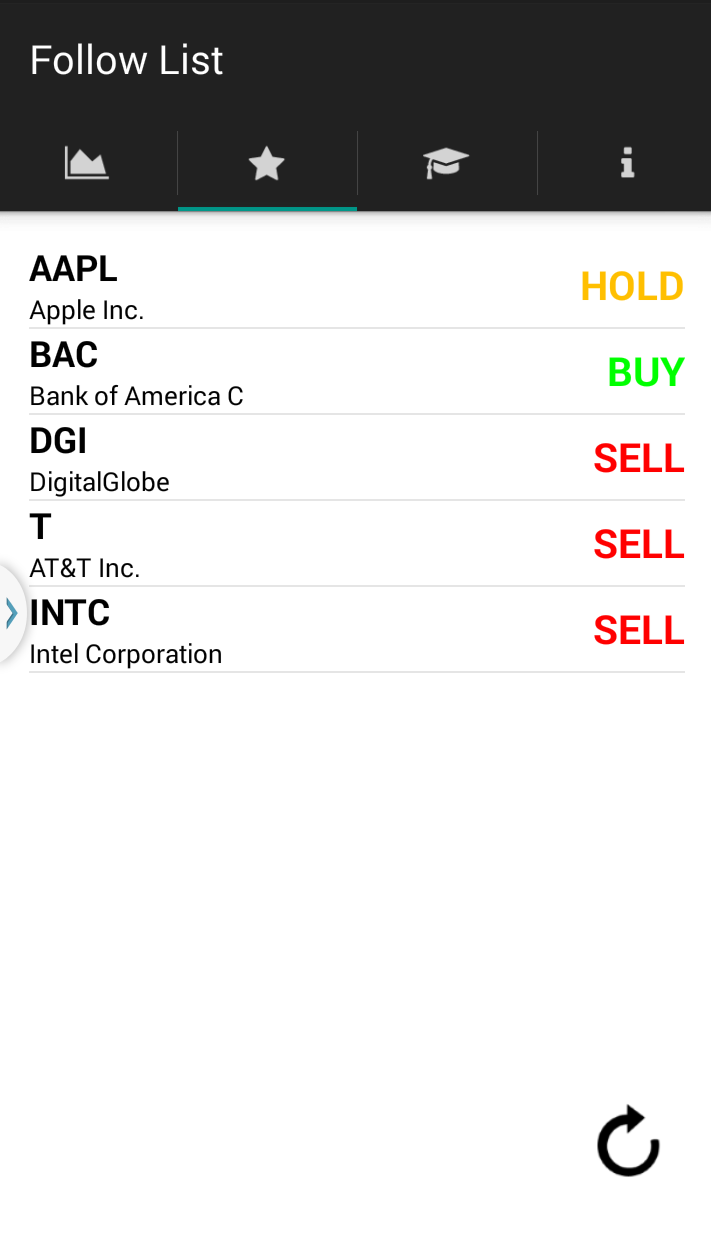 StockAdvisor Screen 2