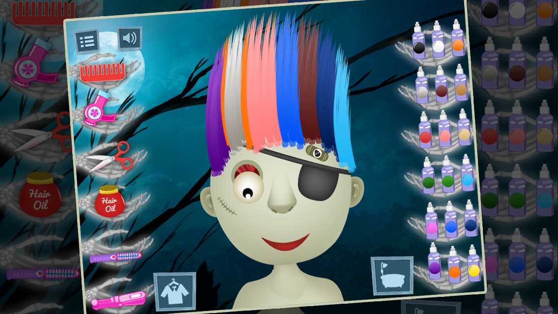 Android application Halloween Hair Salon screenshort