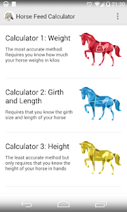 Horse Weight & Feed Calculator Screenshots 0