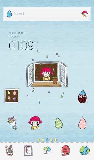 Rainy day dodol launcher theme