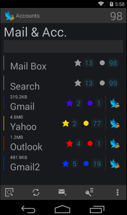 Bird Mail Email App - screenshot