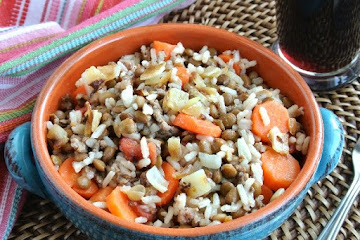Rice Casserole with Lentils and Carrots