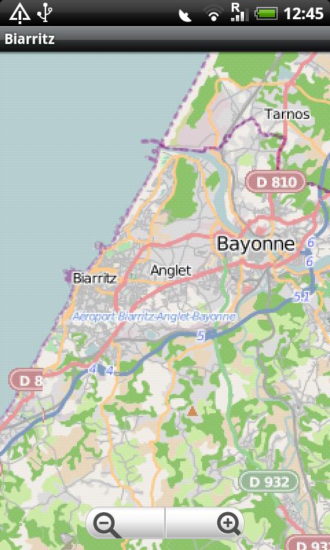 Android application Biarritz Street Map screenshort