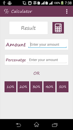 Percentage Calculator