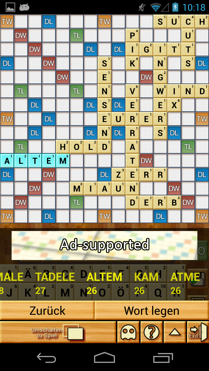 Android application Word Breaker screenshort