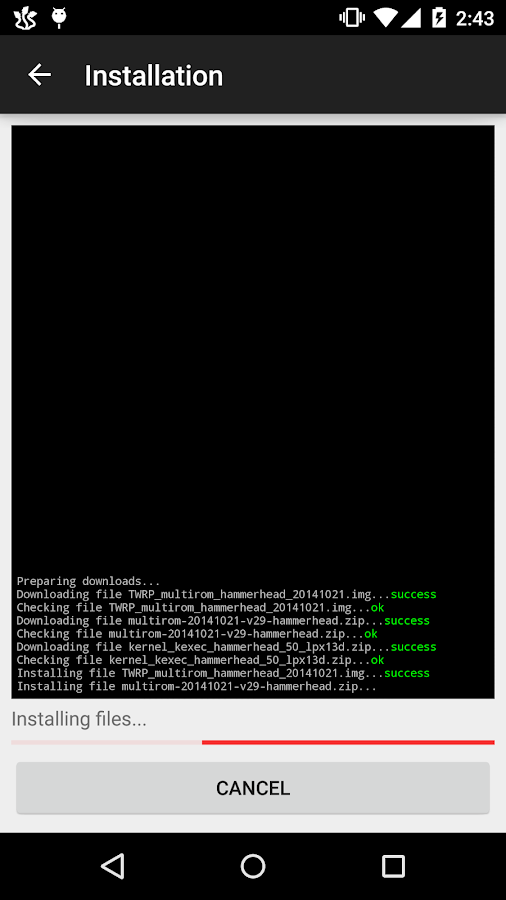    MultiROM Manager- screenshot  