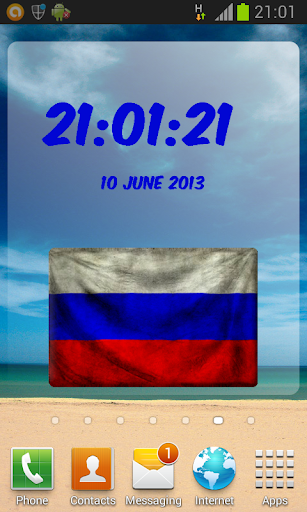 Russia Digital Clock