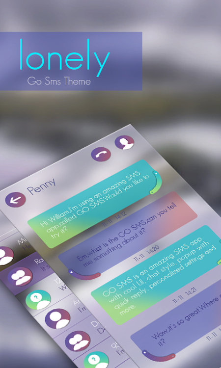 GO SMS LONELY THEME - 1.0 - (Android)