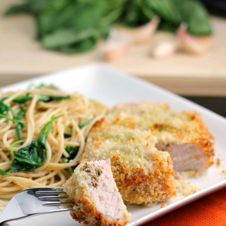 Baked chops baked Chops Stuffed oven Pork Pesto pork  panko Oven